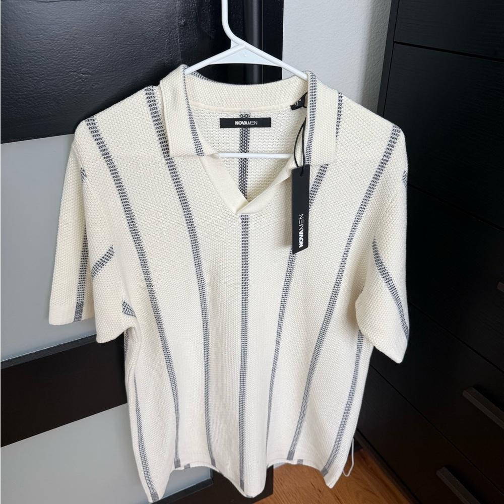 Fashion Nova Black and White Short Sleeve Tee
